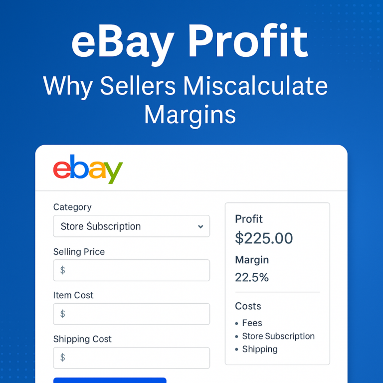 eBay profit calculator showing how hidden fees impact seller margins