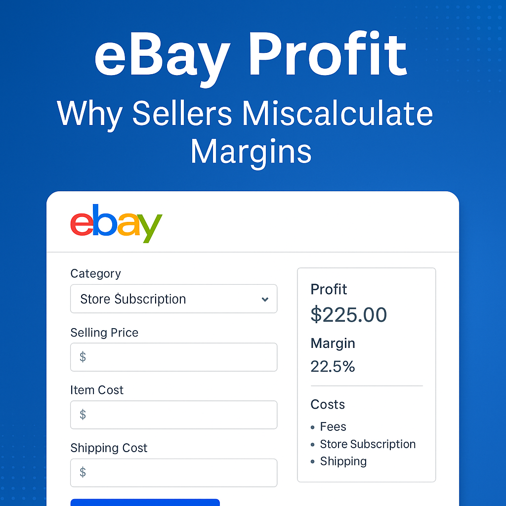 eBay profit calculator showing how hidden fees impact seller margins